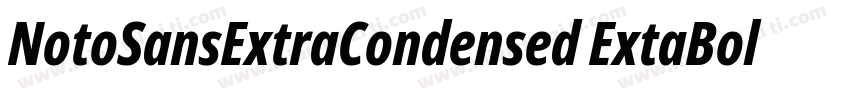 NotoSansExtraCondensed ExtaBold字体转换